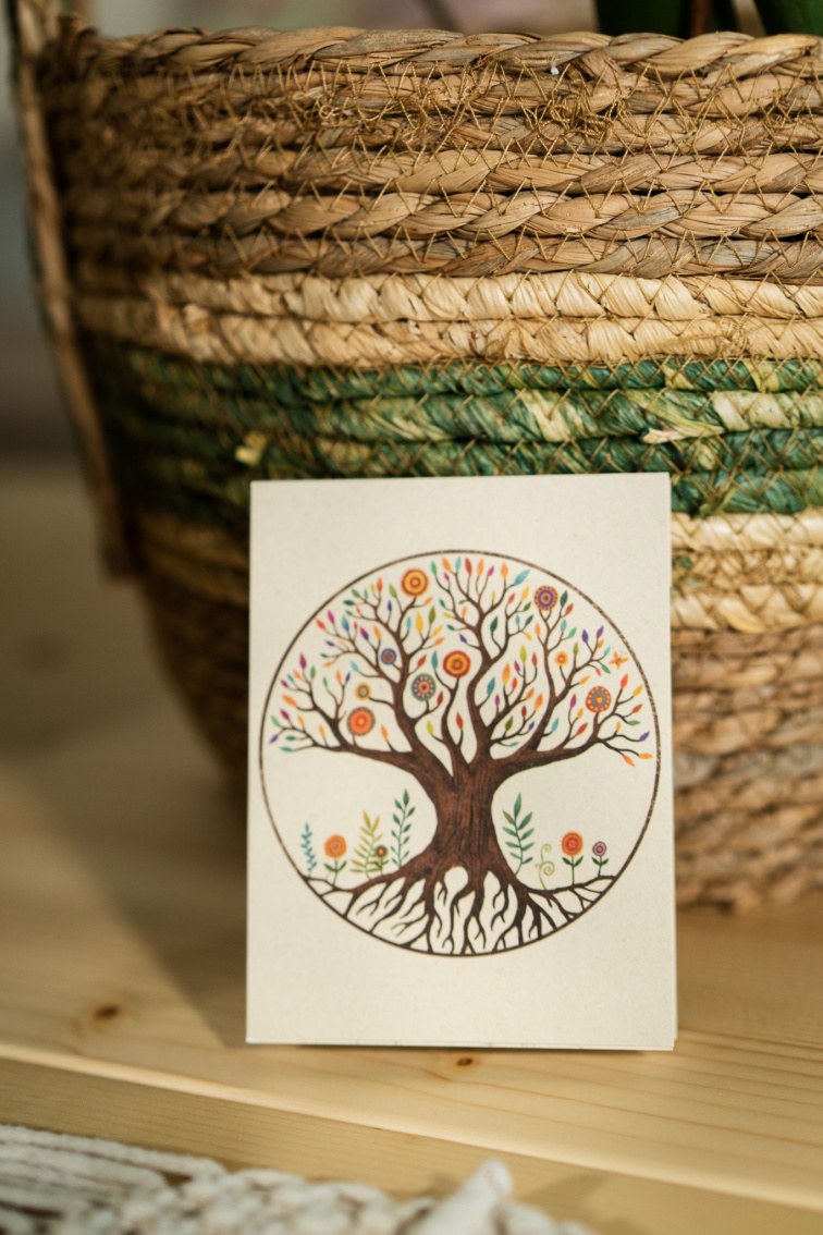 Vreckový záznamník myšlienok Strom Života Mandala