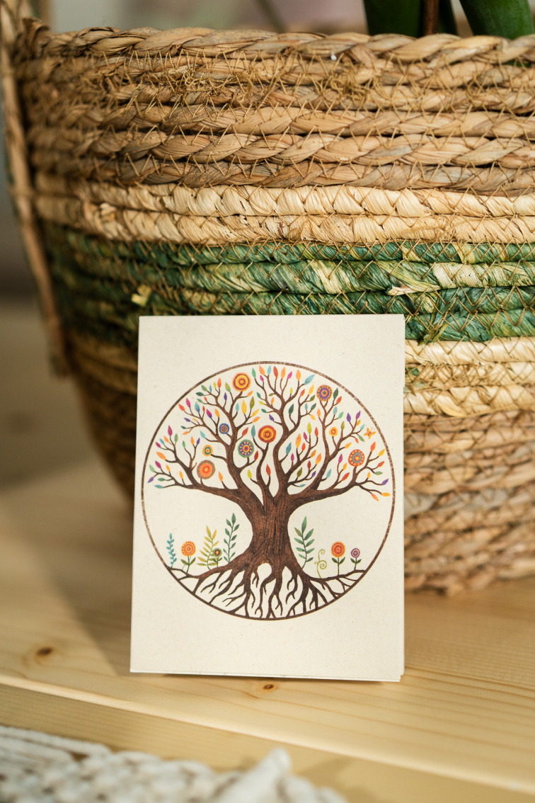 Vreckový záznamník myšlienok Strom Života Mandala