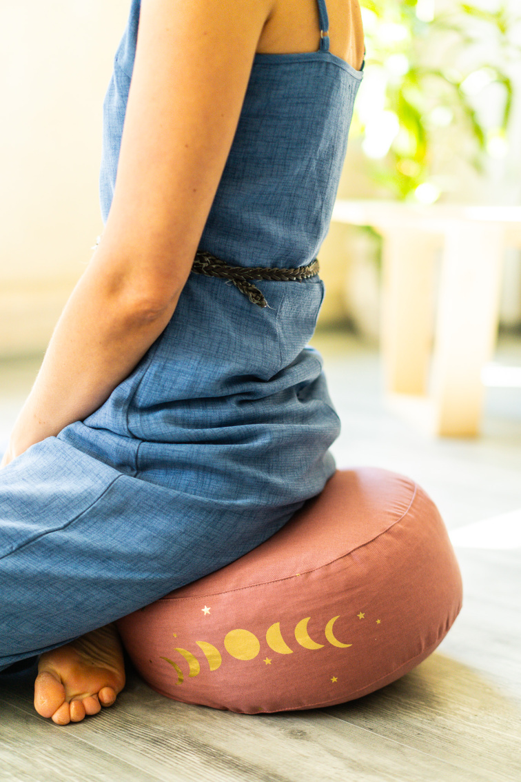 Meditačný vankúš Mesačné fázy – bio bavlna