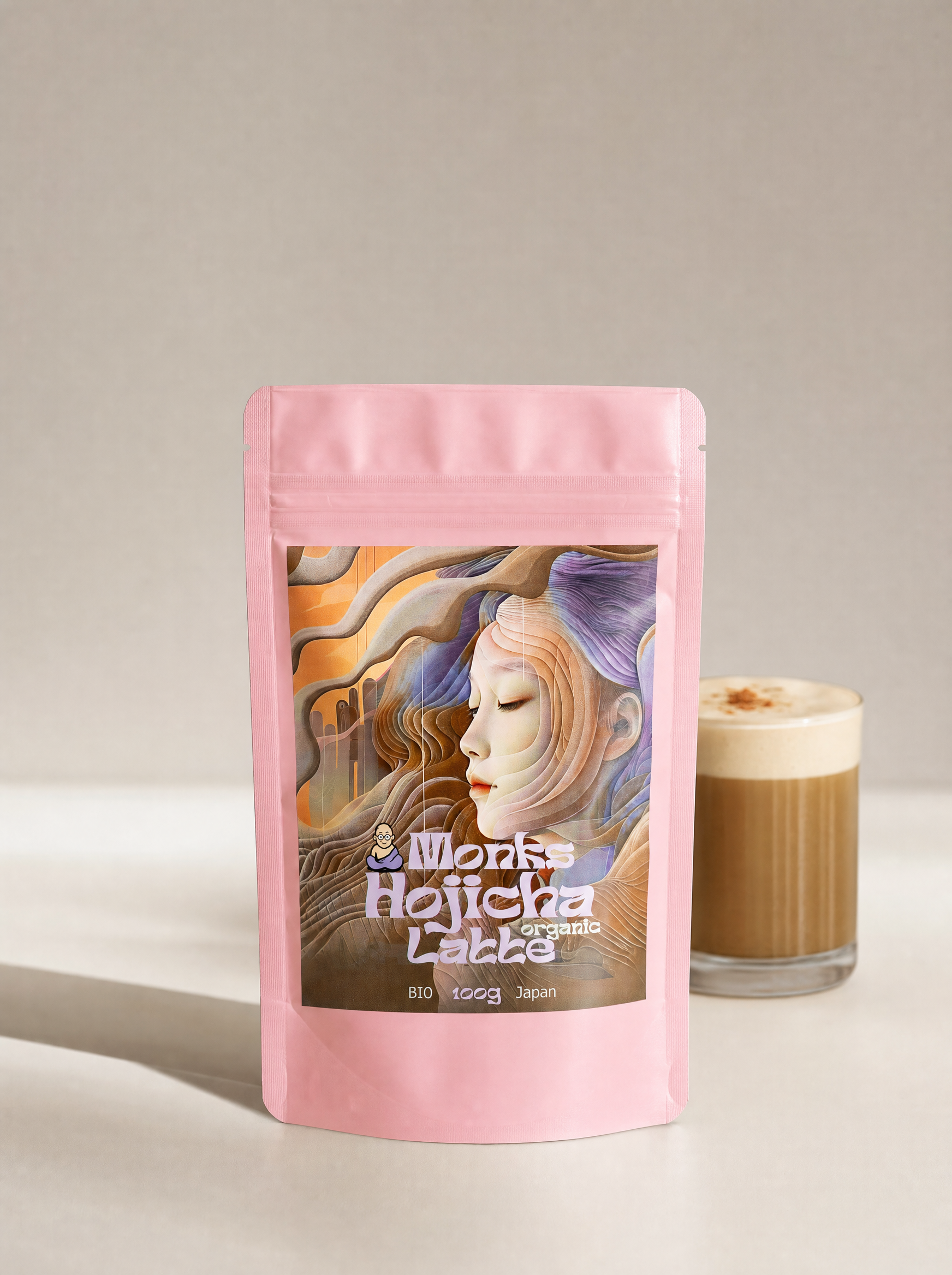 Monks Hojicha Latte 100g – japonský čaj