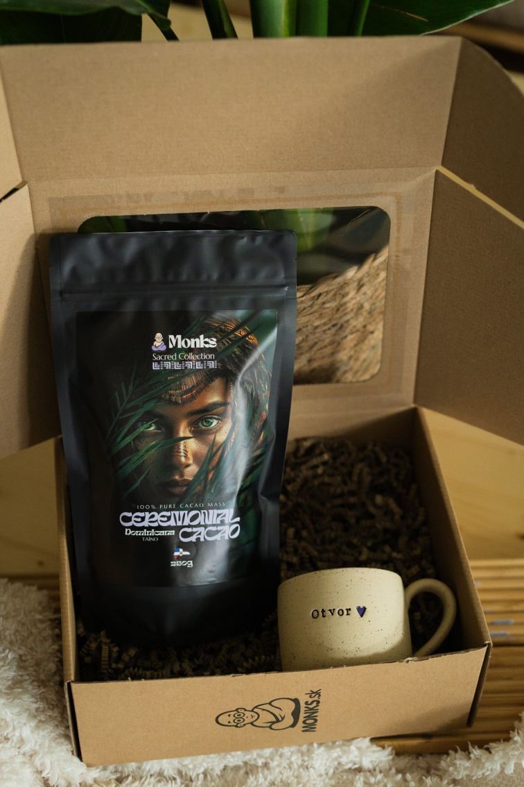 Rituálný set Otvor ♡ – šálka & ceremoniálne kakao