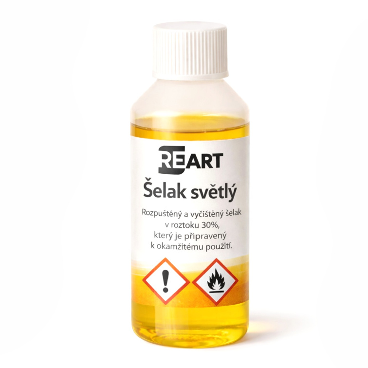 Šelaková politura, Světlý bez vosku, 30 % roztok