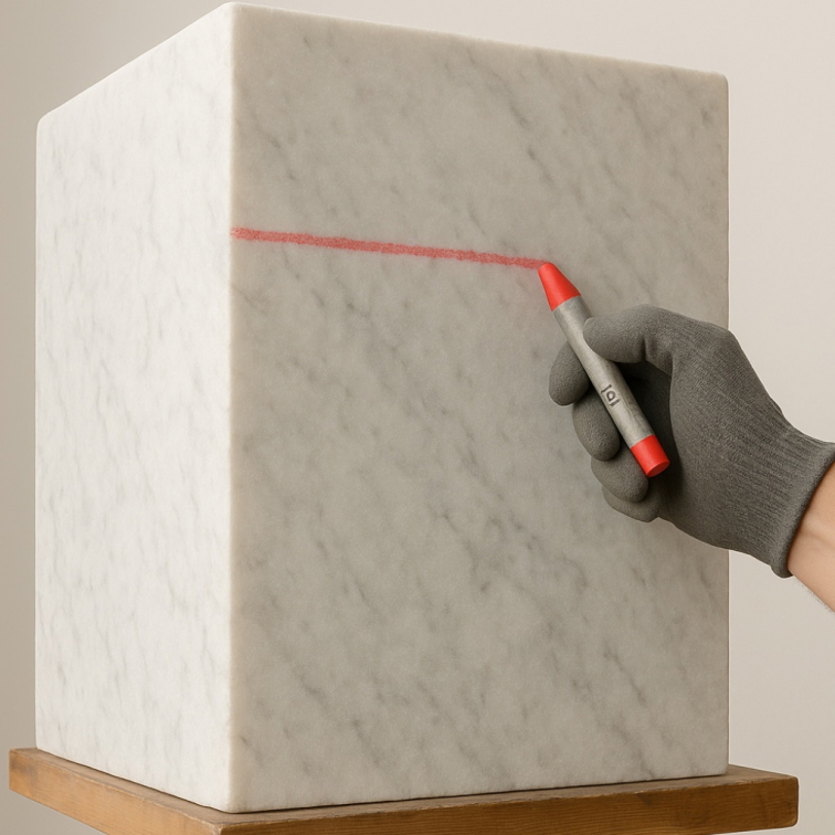 Voskový pastel na kámen