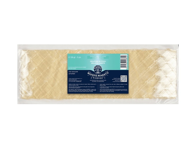 Želatinové plátky, pro zlacení na sklo