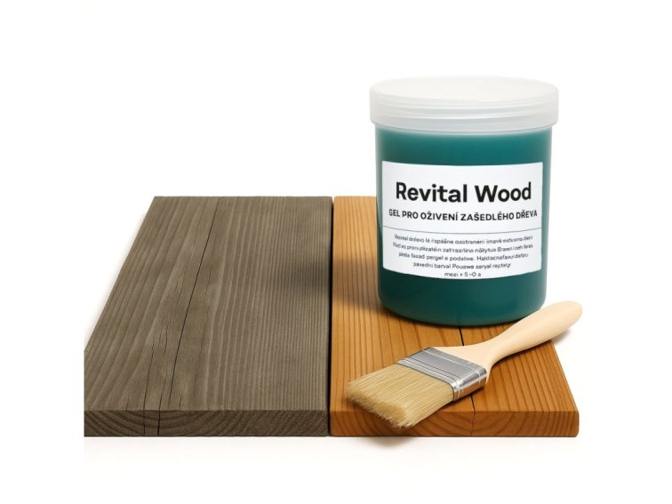 WOOD REVITAL, gel pro oživení zašedlého dřeva