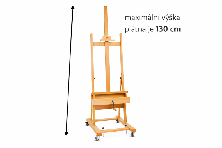 Profesionální ateliérový malířský stojan, pojízdný