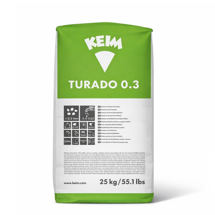 KEIM Turado 0.3, jemná vnitřní i venkovní omítka