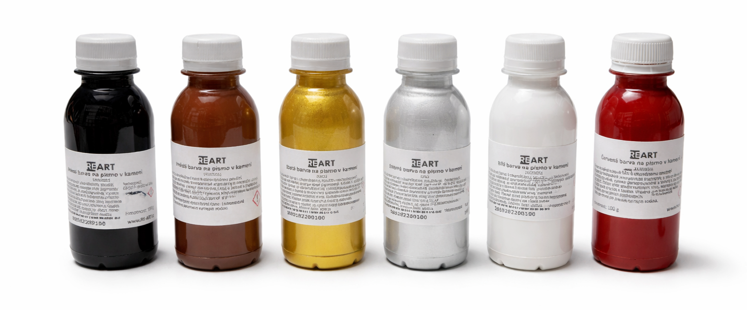 Zlatá barva na písmo v kameni