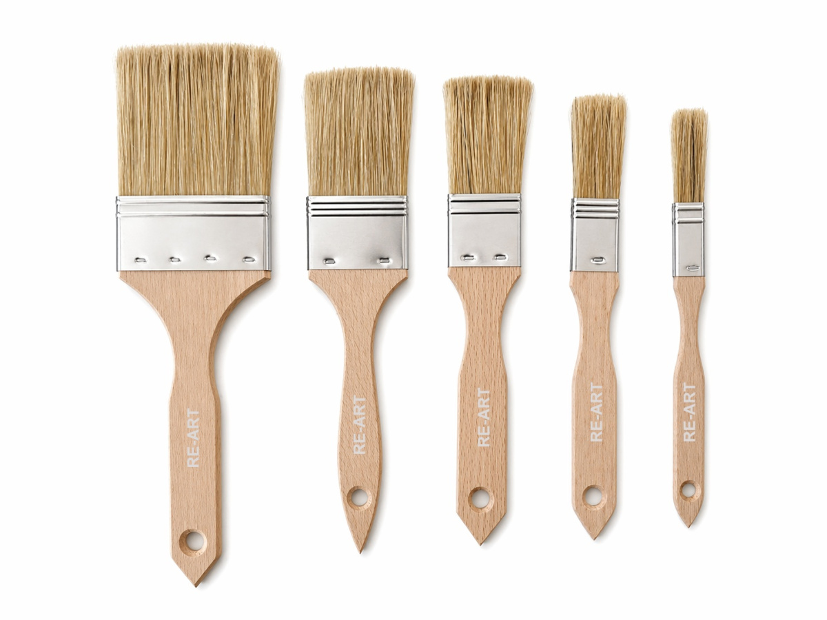 Plochý štětec, dlouhý přírodní chlup