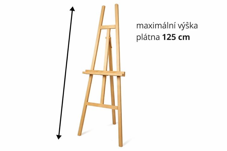 Malířský stojan s posuvnou spodní lištou