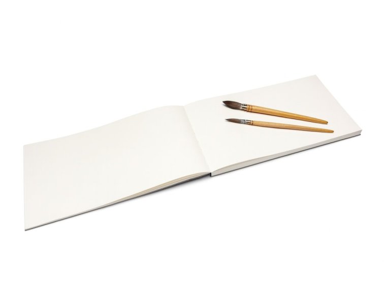 Skicák, ruční papír 30x15 cm, 120 stran, papír gramáž 120 g