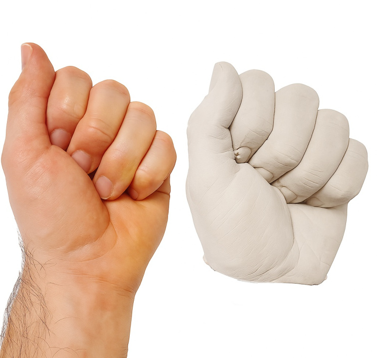 VIVAFORM, formovací materiál pro výrobu otisků částí těla