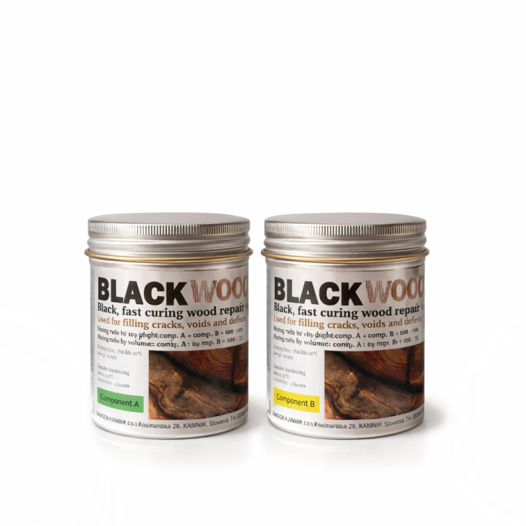 BLACKWOOD – černý epoxidový tmel na dřevo