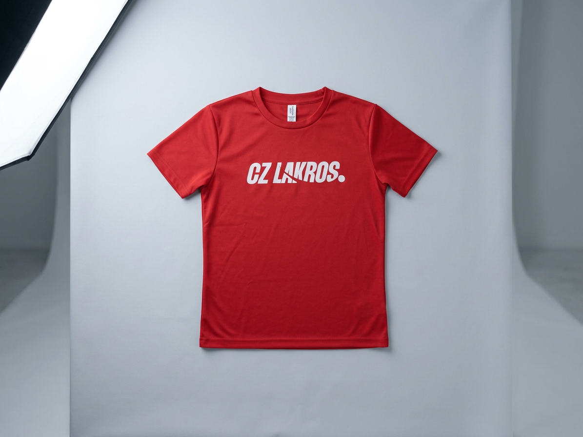 Dětské sportovní triko CZ Lakros 100% polyester – červené