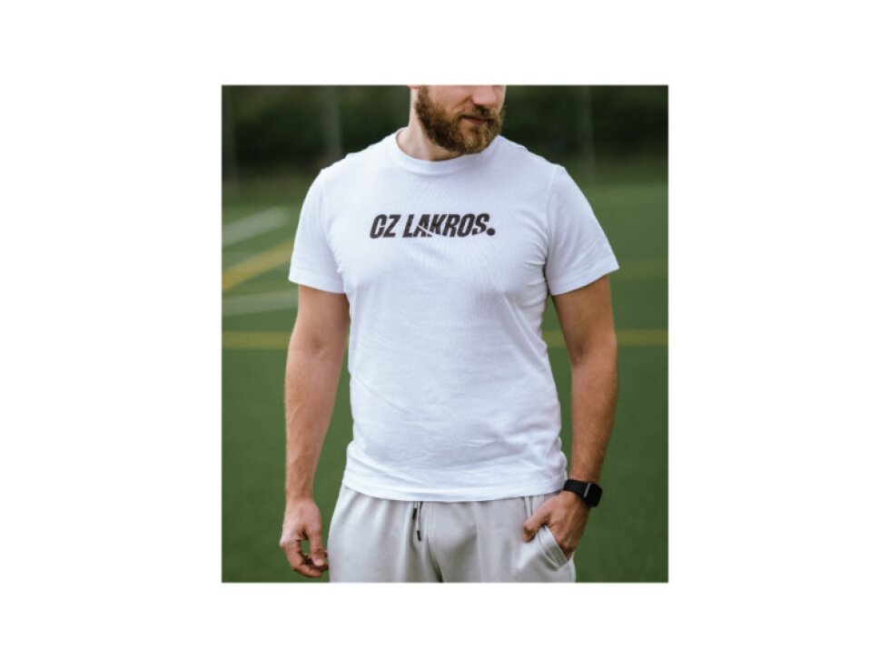 Bílé tričko Nike CZ Lakros s logem na hrudníku