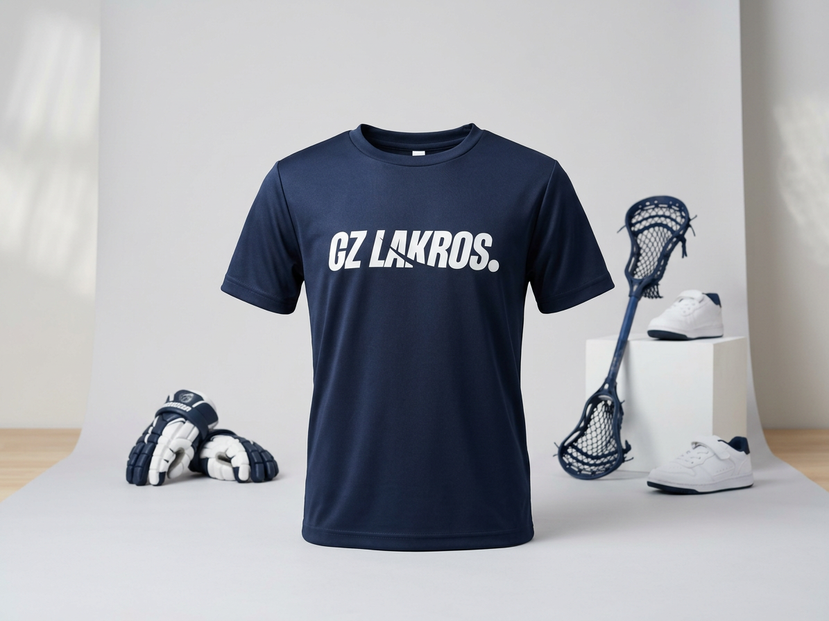 Dětské sportovní triko CZ Lakros Navy – 100% polyester
