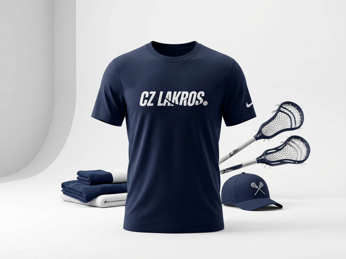 Tmavě modré tričko Nike CZ Lakros – 100% bavlna