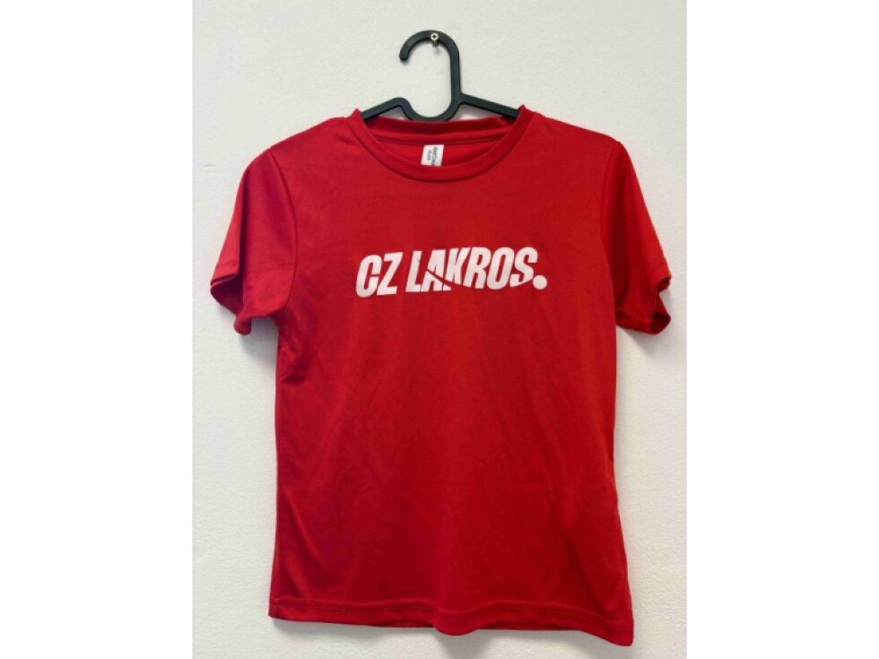 Dětské sportovní triko CZ Lakros 100% polyester – červené
