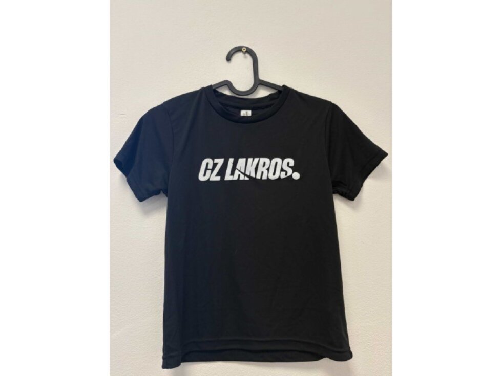 Dětské sportovní tričko CZ Lakros 100% polyester – černé