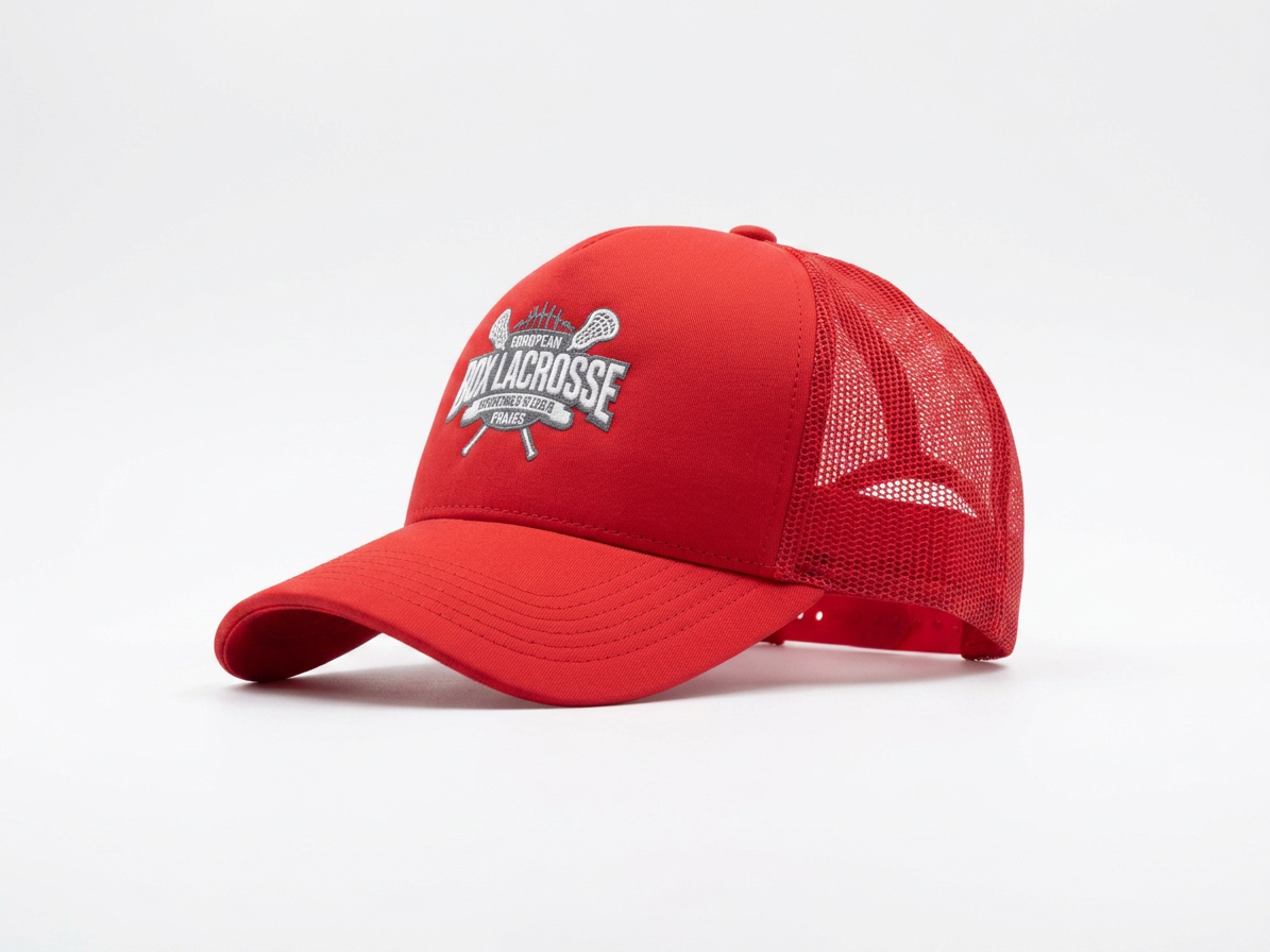 Kšiltovka EBLC Trucker červená se zahnutým kšiltem