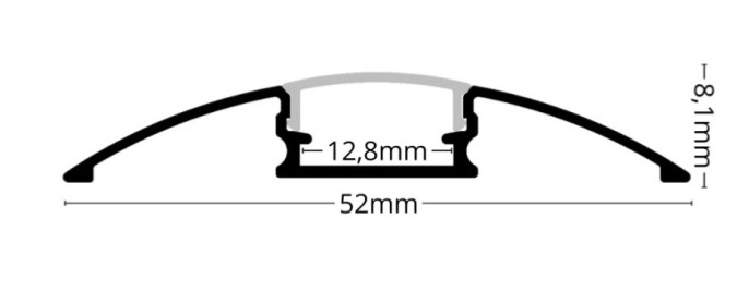 LED lišta povrchová S4 černá