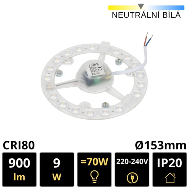 9W LED modul do stropního svítidla 230V - neutrální bílá