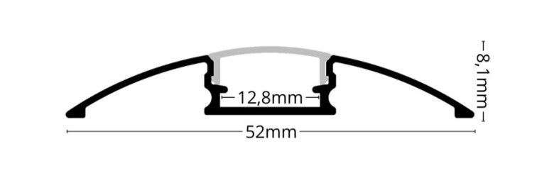 LED lišta povrchová S4 stříbrná