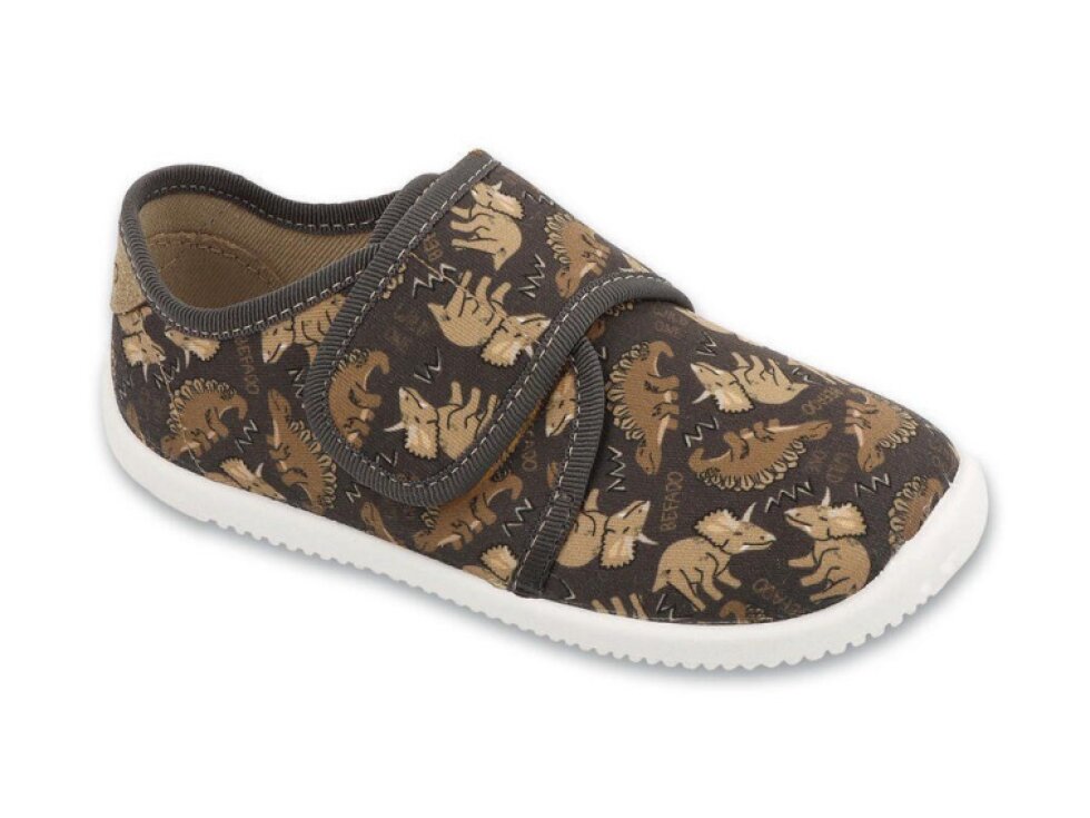 Dětské bačkůrky BEFADO SOFTER BAREFOOT 904X007 - dino