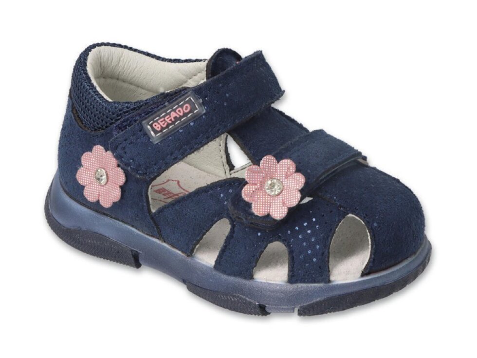 Stylové dívčí sandálky Befado BALERINA 170P078 modré
