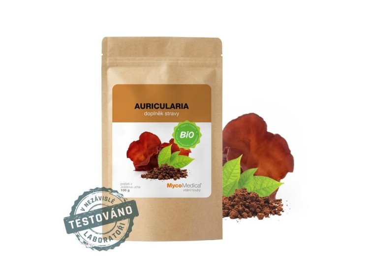 Mycomedica Auricularia prášek BIO 100 g