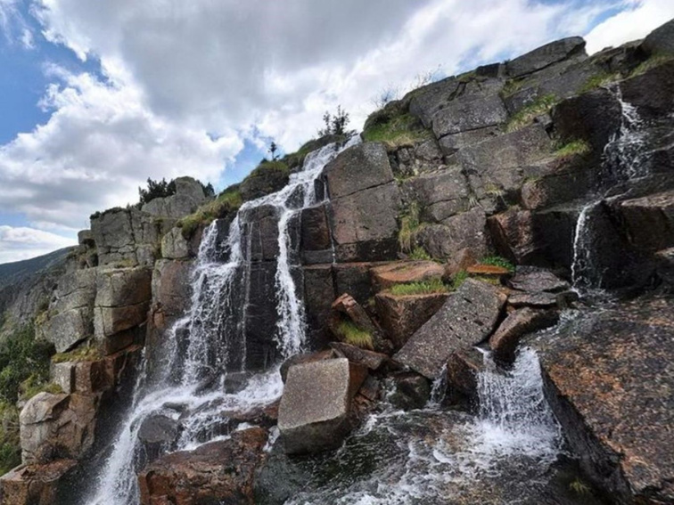 Vonná svíčka Pančavský vodopád - eukalyptus, niaouli, červený tymián, borovice - recyklované sklo střední