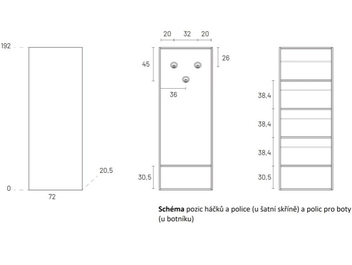 Botník Welcome, zrcadlové dveře pro 15 párů