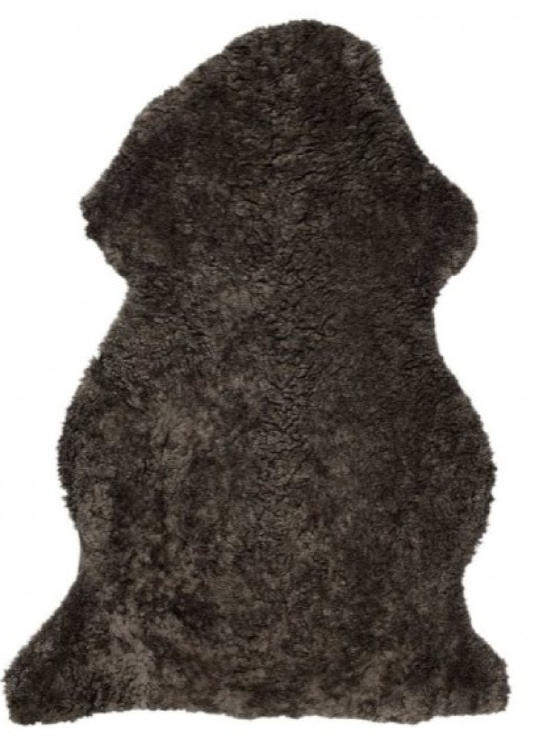 Kudrnatá australská kožešina Curly, hnědá, 95x60 cm