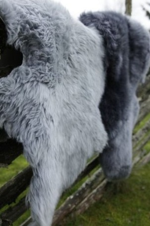 Dlouhosrstá australská kožešina Gently, světle šedá, 95-100 cm