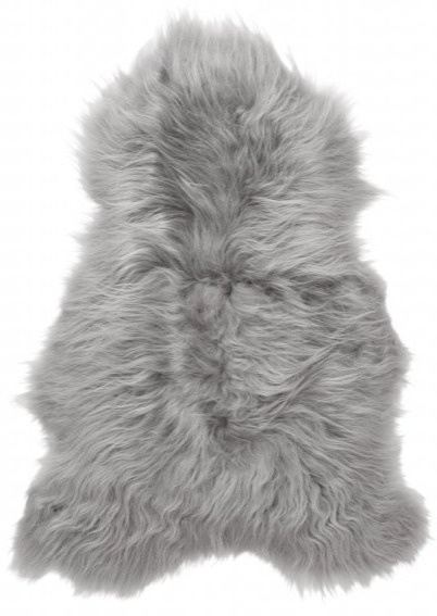 Islandská ovčí kožešina Molly, šedá Brisa, 90x60 cm