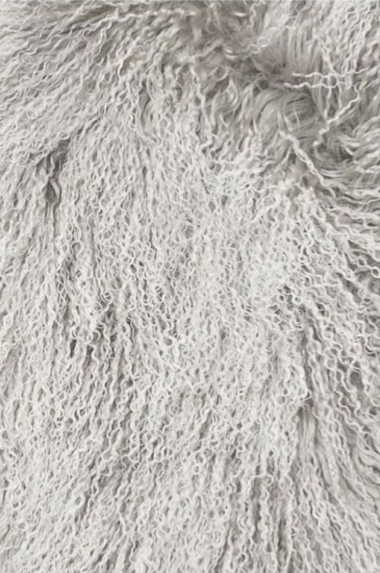 Tibetská kožešina Snowtop, světle šedá, 95x55 cm