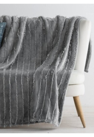Pléd Daren Grey, šedý, 130x170 cm