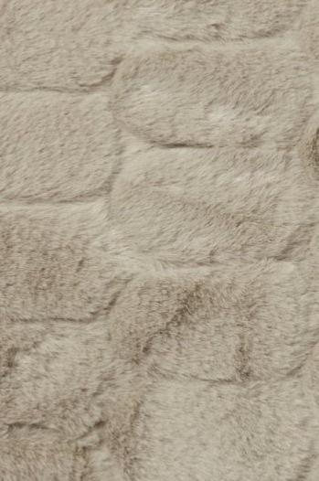 Pléd Bubble Taupe, umělá kožešina, hnědošedý, 120x180 cm