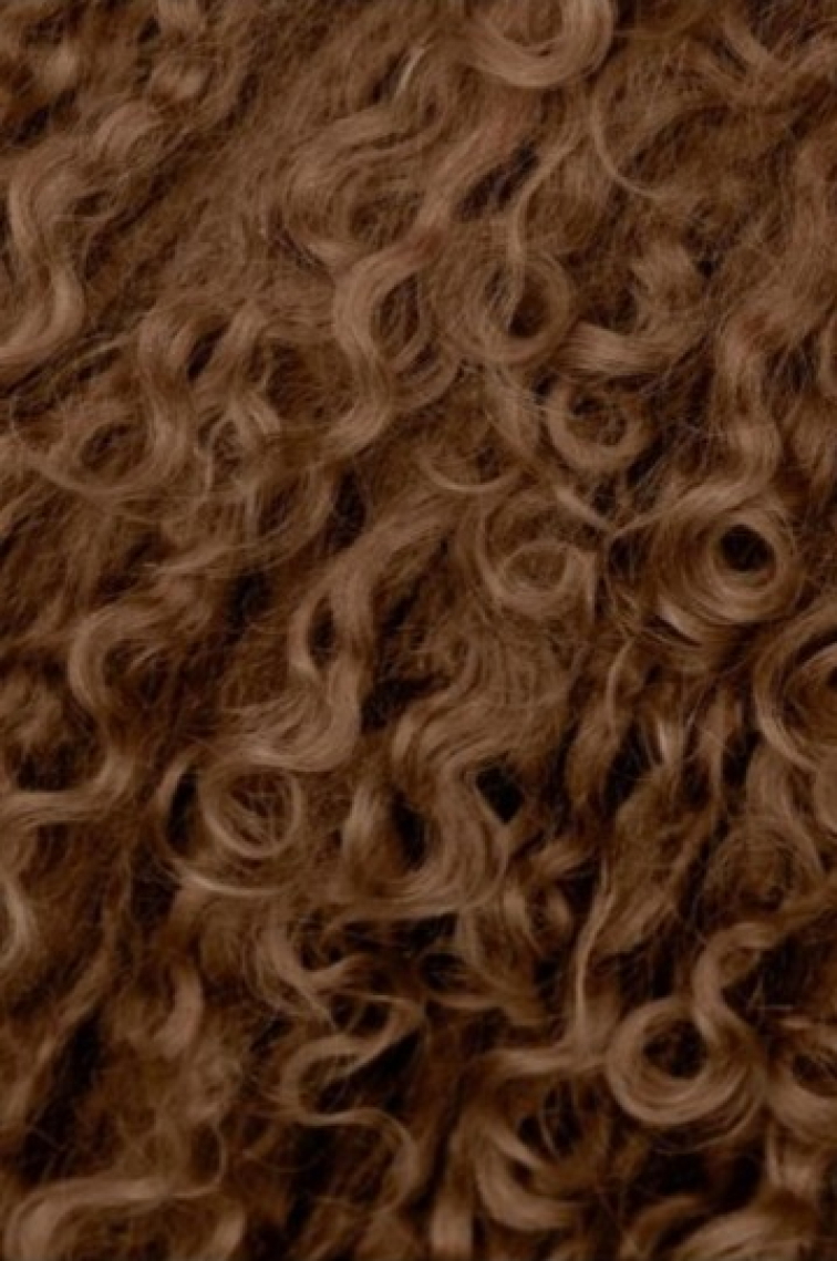 Tibetská kožešina Cognac, koňaková, 95x55 cm