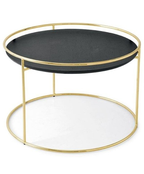 Kulatý stolek Atollo Wood, dřevo, O62,5 cm, CS5098-M