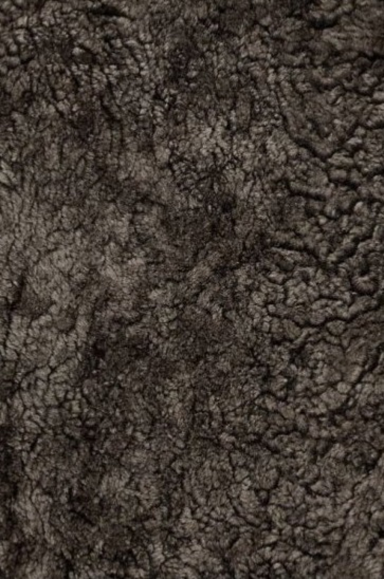 Polštář australská kožešina Curly, hnědá, 45x45 cm