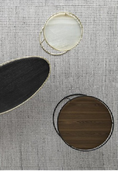 Odkládací stolek Atollo Wood, O42 cm, CS5098-P