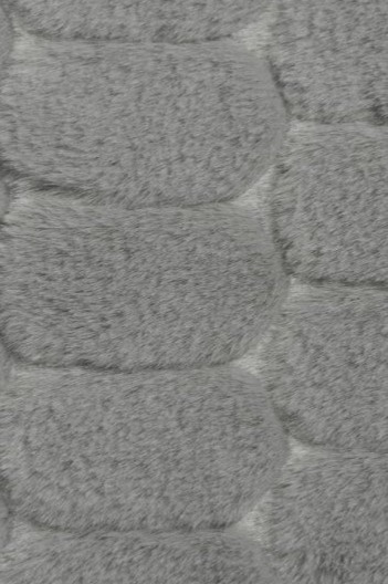 Polštář Bubble Grey, 45x45 cm, umělá kožešina, šedý