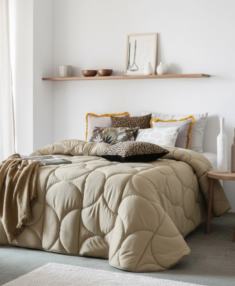 Přehoz na postel Arni Arena, béžový, 270x270 cm