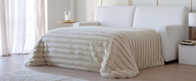 Hřejivý přehoz Cedric Beige, béžový, 250x270 cm