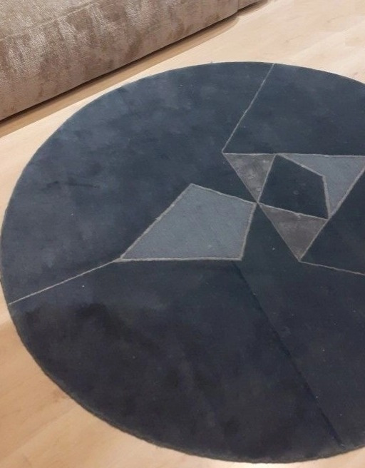 Kulatý koberec Machiko Granite, šedý