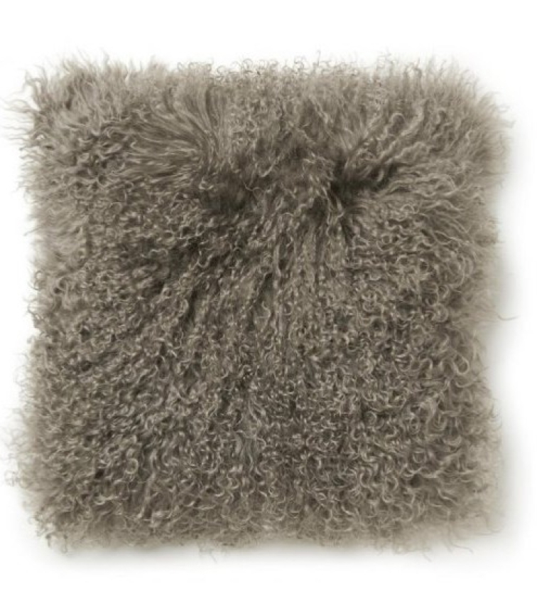Kožešinový polštář Mushroom, tibetská kožešina, 40x40 cm