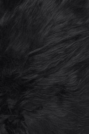 Kožešina na židli Molly, černá, patchwork, 37x37 cm