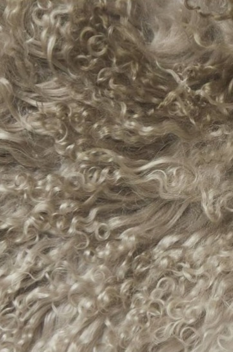 Polštář tibetská kožešina Shansi, béžová Degradé, 40x40 cm