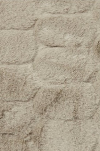 Polštář Bubble Taupe, 45x45 cm, umělá kožešina, hnědošedý